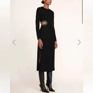 STAUD dolce cut out midi dress Sz XS NWT $325